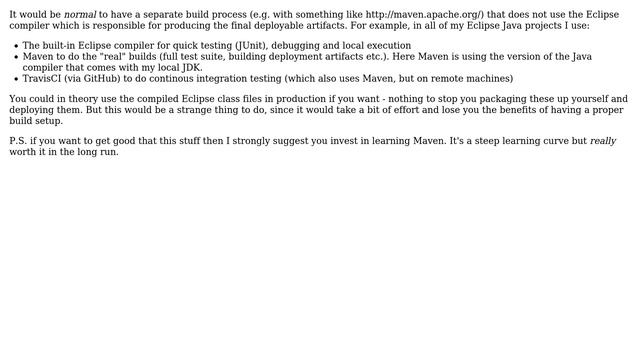 Is the output of Eclipse's incremental java compiler used in production? Or is it simply to... смотреть онлайн