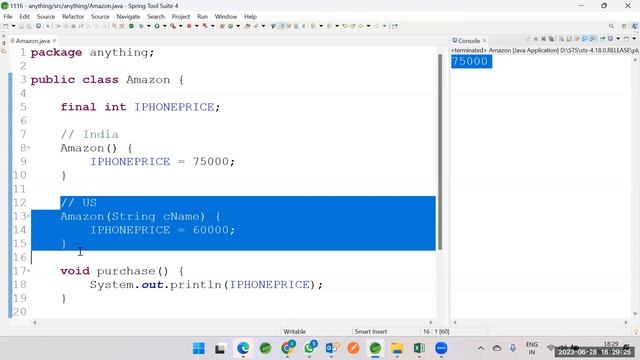 Company use of Final Keyword and Constructor in Java смотреть онлайн