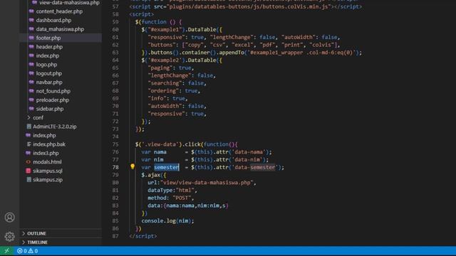 15.Membuat Aplikasi Sederhana PHP MySQL dengan Template AdminLTE | View Detail Jquery Ajax смотреть онлайн