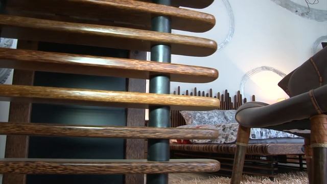 Австралийская дизайнерская спальня из массива 100-летней кокосовой пальмы в скандинавском интерьер смотреть онлайн