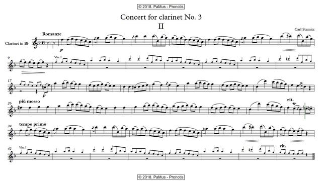 Carl Stamitz: Clarinet concerto No. 3 (Orchestra) - 2nd movement смотреть онлайн