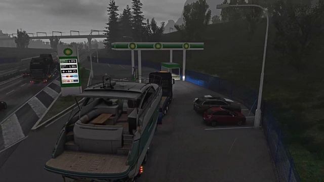 Euro Truck Simulator 2 4K Scania Mods, Relaxing Night Rain смотреть онлайн