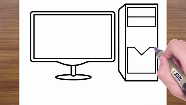 Computer Drawing | How to Draw a Computer ?️ - Drawing Tutorial for Beginners.!!! смотреть онлайн