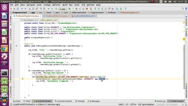 RUNNING SYNC ADAPTER WITH FIREBASE CLOUD MESSAGING смотреть онлайн