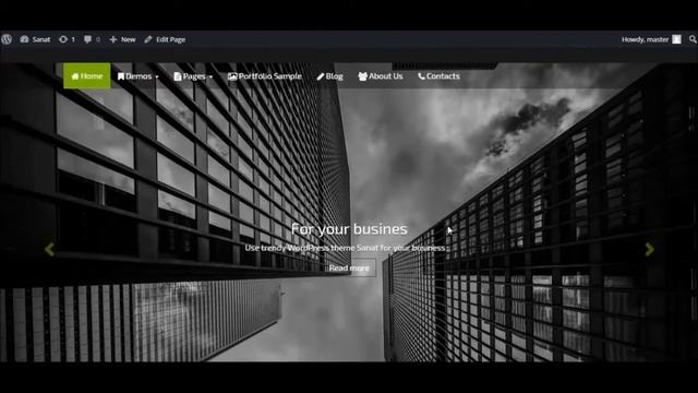 WordPress premium theme Sanat presentation смотреть онлайн