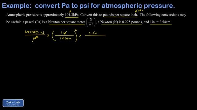 Convert atmospheric pressure in kPa to psi (pounds per square inch), unit analysis Pa to psi. смотреть онлайн