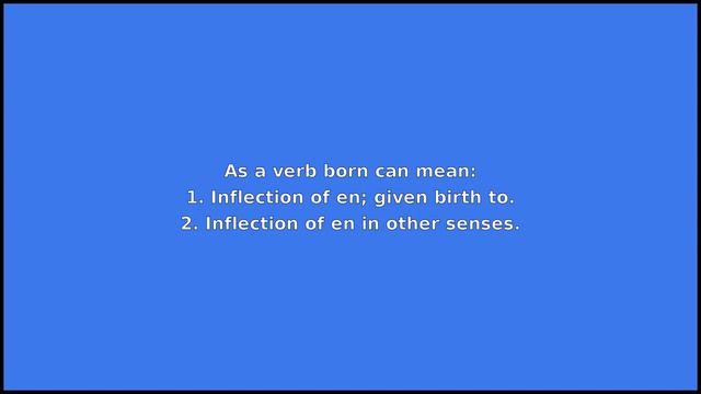 BORN - Meaning and Pronunciation смотреть онлайн