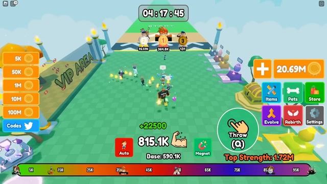 БРОСИЛ ДОМ на 999.999 МЕТРОВ ВПЕРЁД ДАЛЬШЕ ВСЕХ! НУБ против ПРО ЧЕЛЛЕНДЖ Muscle Throw Roblox смотреть онлайн