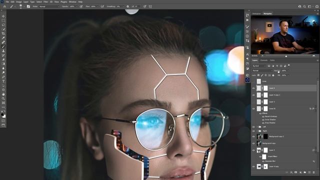Cyborg Effect in Photoshop смотреть онлайн