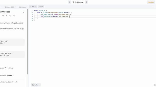 Leetcode Programming solution | Defanging an IP Address | Java смотреть онлайн
