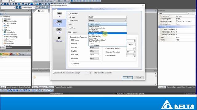 How to Connect Delta HMI to Modbus device смотреть онлайн