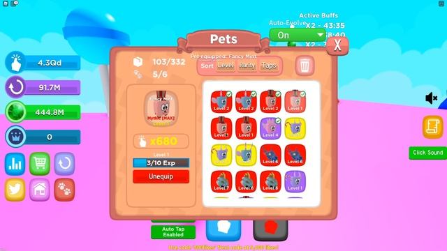 I GOT ON THE LEADERBOARDS In Tapping Masters And HATCHED THE RAREST 1% CANDY PET! (Roblox) смотреть онлайн