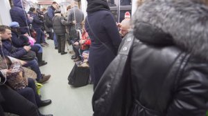 Russia, Moscow, Metro ride from Ки́евская to Краснопре́сненская