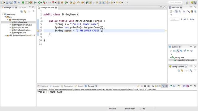 Java String - Changing Case смотреть онлайн