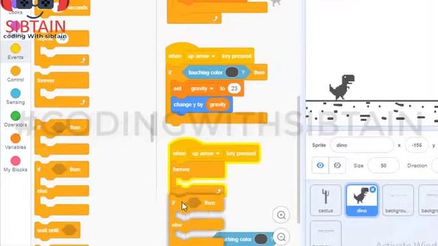 Scratch 3.0 | T-Rex Game In Scratch | Chrome Dino Running Game In Scratch.