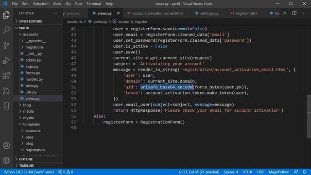 Learn Django 3 - Build a User Authentication System - Building a Simple Blog Series Part 8 смотреть онлайн