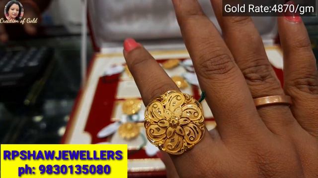 Latest Design Umbrella Ring Only From 3.7gm || Cocktail Ring Design From RPSHAWJEWELLERS || смотреть онлайн