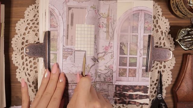 ASMR 꽃 배경지로 빈티지 다꾸 꾸미기 팅글? Scrapbooking Journaling Ideas Relaxing Sounds | Hwaufranc