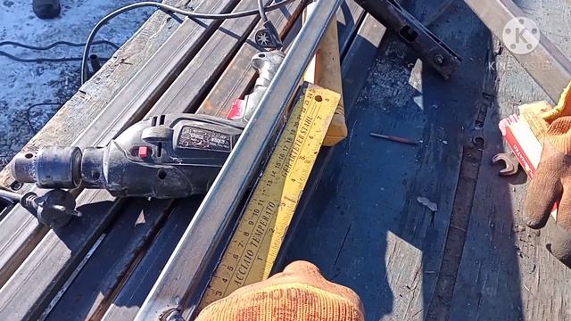 Ферма для навеса 15,5 м. Подняли на верх смотреть онлайн