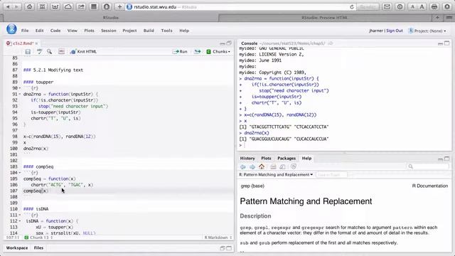 R Programming - Stats 523 - November 4, 2013 Lecture - Chapter 5.3 - Regular Expressions смотреть онлайн