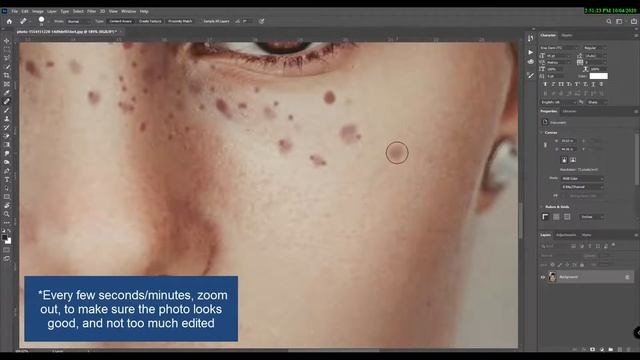 How To Remove Freckles┃Spot Healing Brush Tool┃Photoshop смотреть онлайн