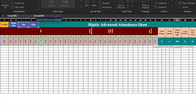 Most ADVANCED Automated Attendance Sheet in Excel смотреть онлайн