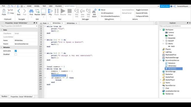 Tutorial - While True Do Roblox Studio PT-BR #8 смотреть онлайн