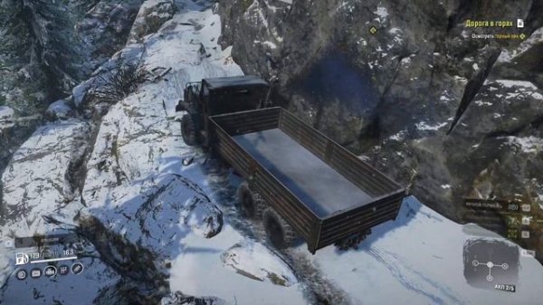 SnowRunner - Прохождение доп. миссии ( Дорога в горах ) Alaska, USA - Challenging game mode