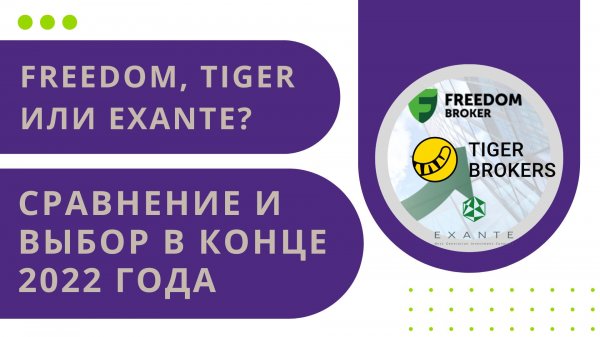 Выбор в 2023 году брокеров для белорусов и россиян: Freedom Finance Europe, EXANTE и Tiger Brokers