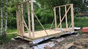 Строю каркасный сарай бытовку