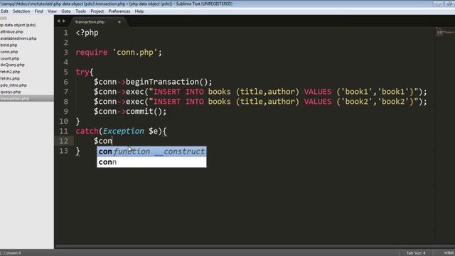 14 PDO beginTransaction & commit & rollBack functions смотреть онлайн