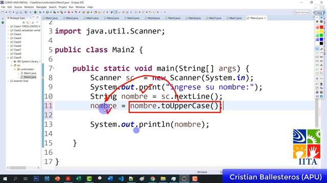 metodo toUpperCase y toLowerCase de una Clase String en JAVA смотреть онлайн