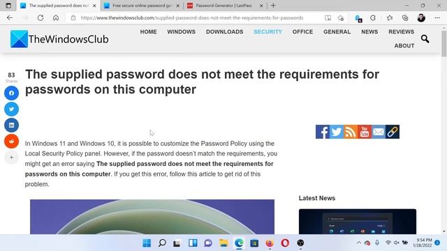 The supplied password does not meet the requirements for passwords on this computer смотреть онлайн