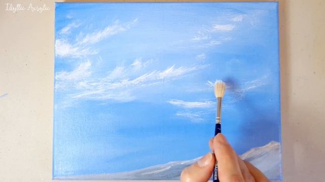 How to Paint Clouds for Beginners?Sponge Painting Clouds/QTIP Clouds/Sky Acrylic Painting Tutorial смотреть онлайн