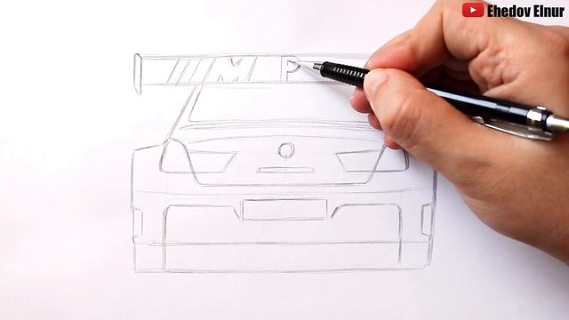Как нарисовать БМВ | Уроки рисования | BMW M4 GT4 смотреть онлайн