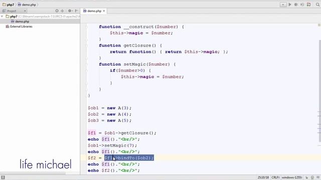 The Closure call Method in PHP 7 смотреть онлайн