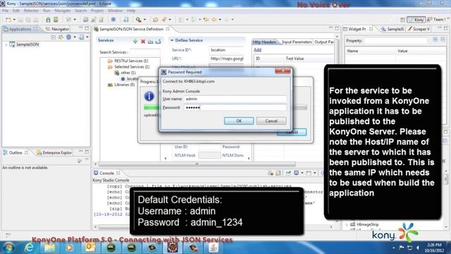 KonyOne Platform Connecting with JSON Service (no audio) смотреть онлайн