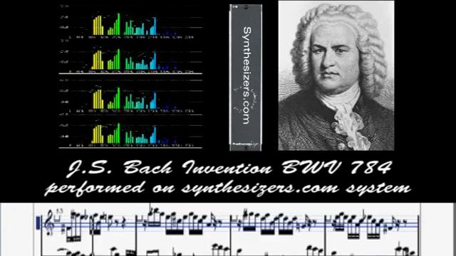 J.S. Bach Invention 13 BWV 784 on Synthesizers.com смотреть онлайн