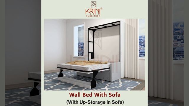 Wall Bed with storage in sofa | Murphy Bed with Storage | Wall Bed Design Ideas смотреть онлайн