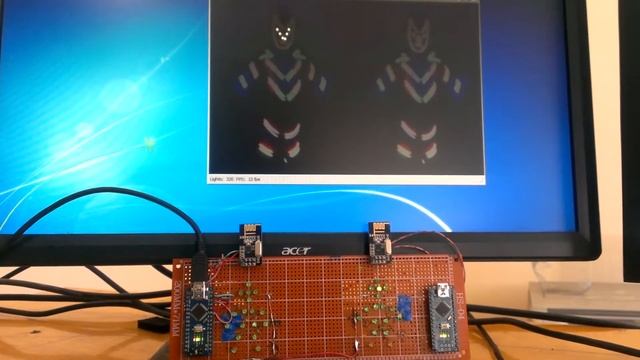 Светодиодный управляемый костюм NRF24L01+ arduino + Vixen 3 - макет смотреть онлайн