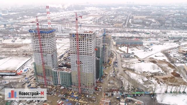 ЖК «Домашний» (аэросъемка: 01.03.2017) смотреть онлайн