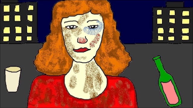 Экспериментальный мультфильм Пьяная девушка ( Прикол караоке )