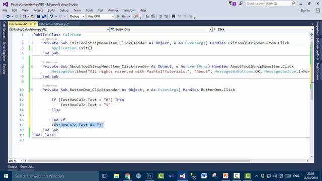 VB.NET Tutorial In Pashto - Project Calculator (Coding Digits) смотреть онлайн