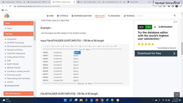 DFSORT JOIN KEYS| UNPAIRED|REFORMAT FIELDS смотреть онлайн