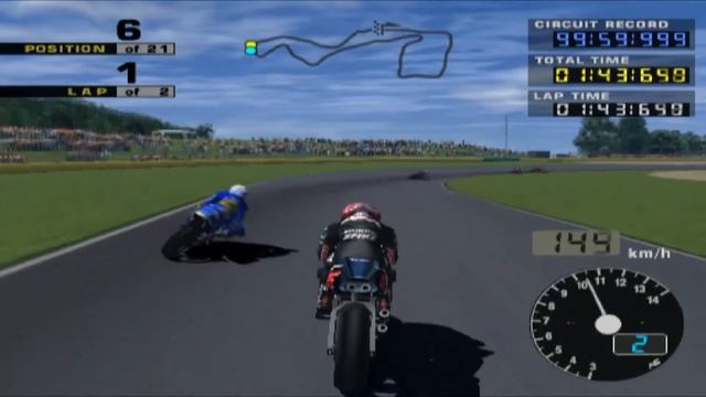 MotoGP 2 (PS2, 2001) - Assen Circuit (Arcade Race) смотреть онлайн