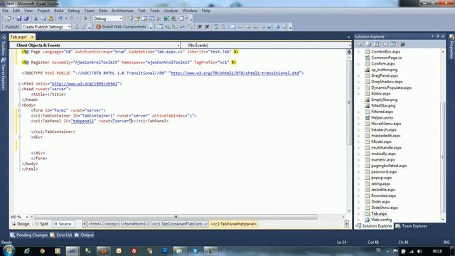 .NET Ajax Tab смотреть онлайн