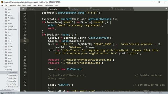 Verify email and activate user account in PHP and MySQL part5 смотреть онлайн