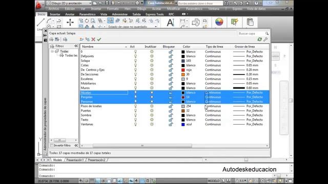 AutoCAD 2012: Paso4_Como Insertar Capas:Ventanas,Muros,Mobiliarios,Ejes,Pergolas ect.(Parte#2) смотреть онлайн