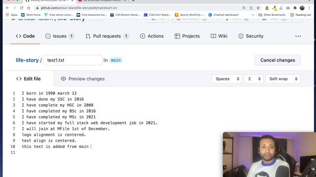 Git and Github bangla tutorial 23 : resolve merge conflict on GitHub смотреть онлайн
