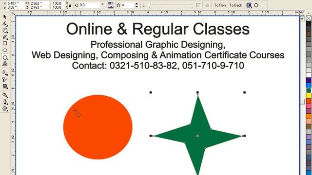 Learn CorelDRAW GRAPHICS SUITE X4 & 9 in URDU - IACA Lesson 2 Tools P10 смотреть онлайн